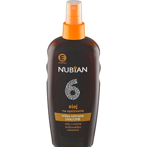 NUBIAN Olej na opalování ve spreji SPF 6, 200 ml