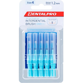 DentalPro mezizubní kartáček rovný 1,2 mm modrý, 10 kusů