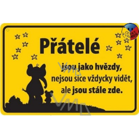 Nekupto Humorná cedulka Přátelé jsou jako hvězdy 15x10 cm 1 kus