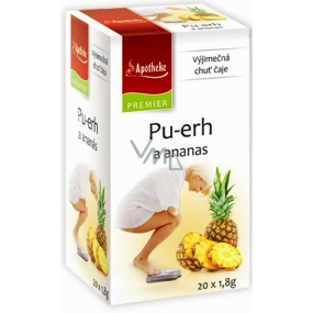 Apotheke Natur Pu-erh a ananas čaj napomáhá v boji s nadváhou 20 x 1,8 g