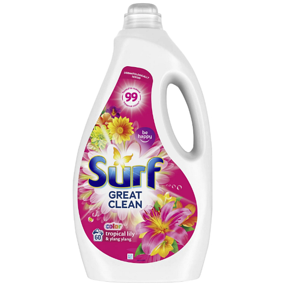 Surf Color Great Clean Tropical Lily & Ylang Ylang gel na praní barevného prádla 60 dávek 3 l