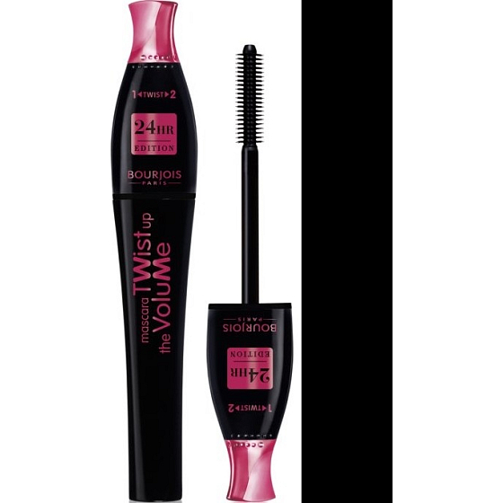 Bourjois Twist Up The Volume 24HR řasenka pro objem s kartáčkem 2v1 Black 8 ml