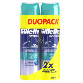 Gillette Series Protection gel na holení pro muže 2 x 200 ml, duopack