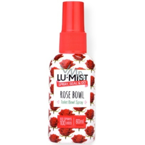 Lu-Mist Rose Bowl sprej do záchodové mísy osvěžovač, rozprašovač 100 použití 60 ml