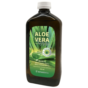 Biomedica Aloe Vera 99,55% přírodní šťáva s kousky dužiny, doplněk stravy 500 ml