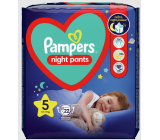 Pampers Night Pants velikost 5, 12 - 17 kg plenkové kalhotky 22 kusů