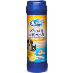 Duzzit Shake & Fresh Pet Lemon - Citron vůně do koberců na odstranění pachů po domácích zvířatech 500 g