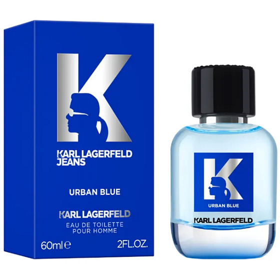 Karl Lagerfeld Jeans Urban Blue toaletní voda pro muže, 60 ml. Svěží a moderní vůně s městským nádechem pro každodenní styl.