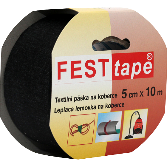 Festtape Lemovka kobercová páska černá 50 mm × 10 m