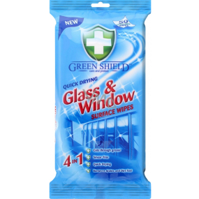 Green Shield 4v1 Okna a skleněné povrchy vlhčené čistící ubrousky 50 kusů