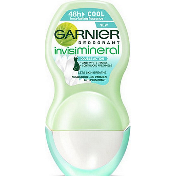 Garnier Invisi Mineral Cool kuličkový antiperspirant deodorant bez alkoholu roll-on pro ženy 50 ml