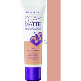 Rimmel London Stay Matte Liquid Mousse make-up 201 Classic Beige 30 ml