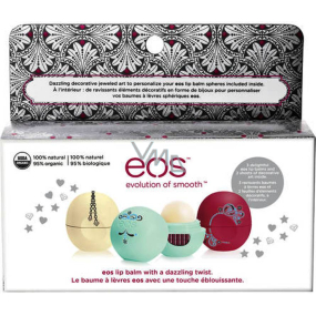Eos Limited Edition Holiday 2015 Sweet Mint + Pomegranate Raspberry + Vanilla Bean balzám na rty 3 x 7 g