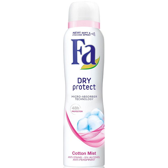 Fa Dry Protect Cotton Mist antiperspirant deodorant sprej pro ženy 150 ml