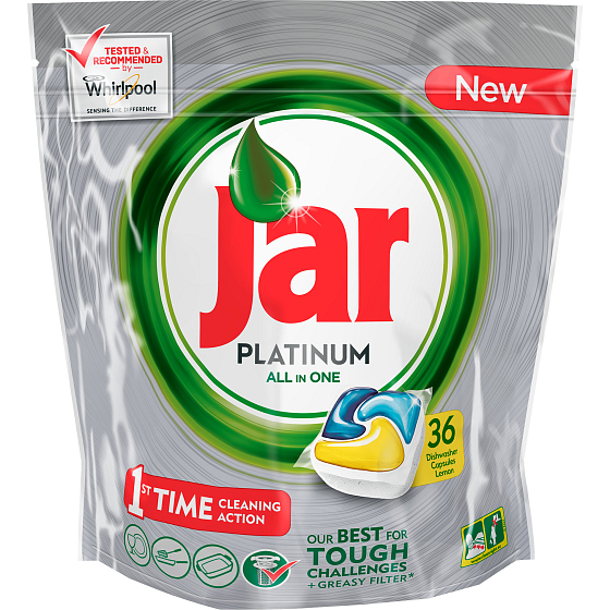 Jar Platinum All in One Lemon Kapsle do myčky nádobí 36 kusů