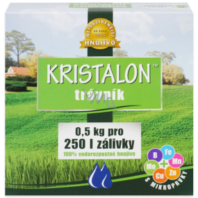 Agro Kristalon Trávník vodorozpustné univerzální hnojivo 0,5 kg pro 250 l zálivky