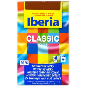 Iberia Classic Barva na textil tmavě hnědá 2 x 12,5 g