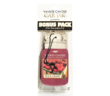 Yankee Candle Black Cherry - Zralé třešně Classic vonná visačka do auta papírová 12 g x 3 kusy