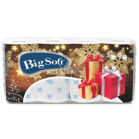 Big Soft Zima toaletní papír s potiskem 3 vrstvý 160 útržků 8 kusů