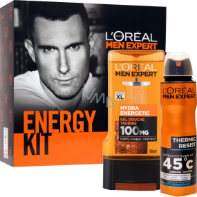 Loreal Paris Men Expert Energy Kit Thermic Resist antiperspirant deodorant sprej pro muže 150 ml + sprchový gel s taurinem 300 ml, kosmetická sada