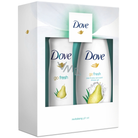Dove Go Fresh Hruška a Aloe Vera sprchový gel pro ženy 250 ml + antiperspirant deodorant sprej pro ženy 150 ml, kosmetická sada