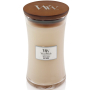 WoodWick White Honey - Bílý med vonná svíčka s dřevěným knotem a víčkem sklo velká 609,5 g