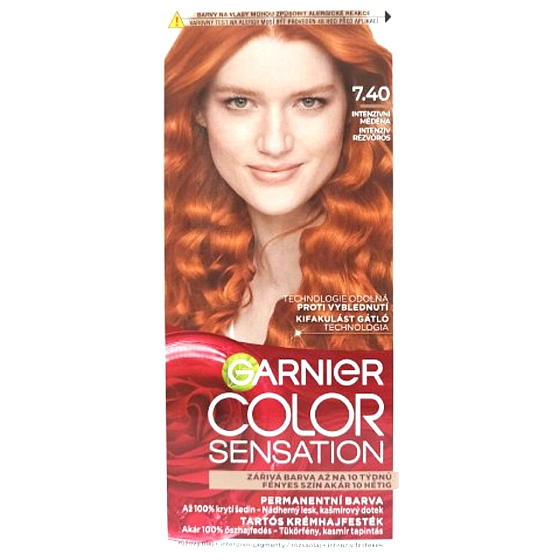 Garnier Color Sensation barva na vlasy 7.40 Intenzivní měděná