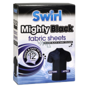 Swirl Mighty Black Černé prádlo ubrousky do pračky 12 kusů