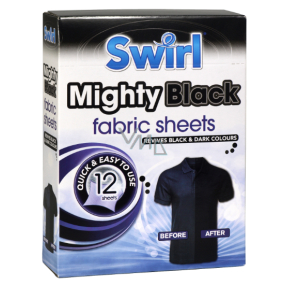 Swirl Mighty Black Černé prádlo ubrousky do pračky 12 kusů