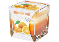 Bispol Orange - Pomeranč tříbarevná vonná svíčka sklo, doba hoření 32 hodin 170 g