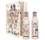 Bohemia Gifts Psí láska sprchový gel 200 ml + šampon na vlasy 200 ml, kniha kosmetická sada