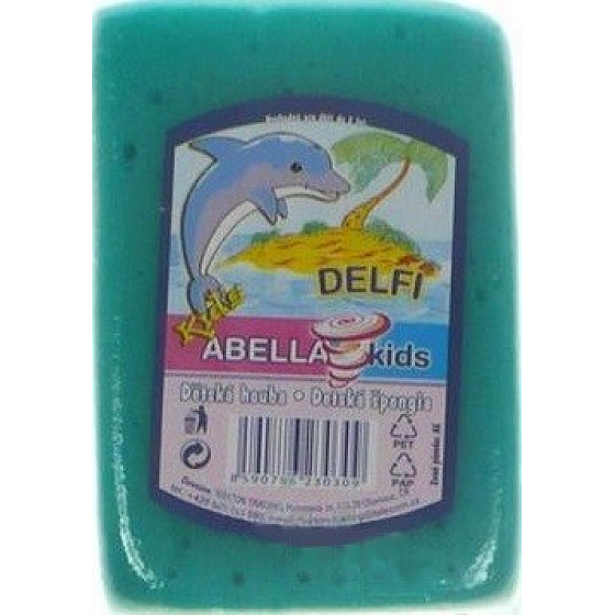 Abella Kids Delfi koupelová houba 11 x 7 x 4 cm různé barvy 1 kus