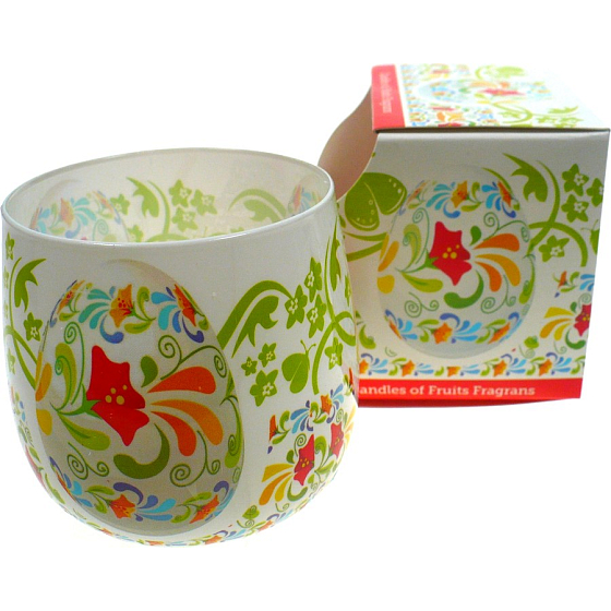 Santo Candles Easter Egg Vajíčko s ornamenty vonná svíčka ve skle 100 g