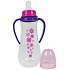 First Steps Stars 0+ kojenecká lahev růžová s 2 úchopy 250 ml
