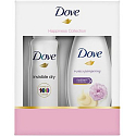 Dove Purely Pampering Smetana a pivoňka sprchový gel pro ženy 250 ml + Invisible Dry antiperspirant sprej 150 ml, kosmetická sada