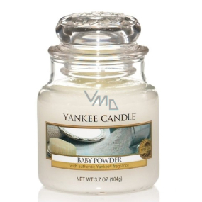 Yankee Candle Baby Powder - Dětský pudr vonná svíčka Classic malá sklo 104 g