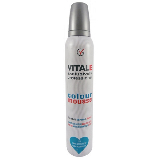 Vitale Exclusively Professional barvící pěnové tužidlo s vitaminem E Teal - Tmavě modrozelený 200 ml