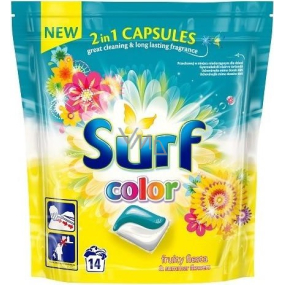 Surf Color Fruity Fiesta & Summer Flowers kapsle na praní barevného prádla 14 kusů 337 g