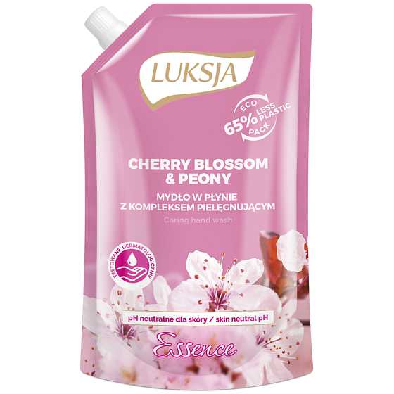 Luksja Essence Třešňový květ & pivoňka tekuté mýdlo náhradní náplň 400 ml