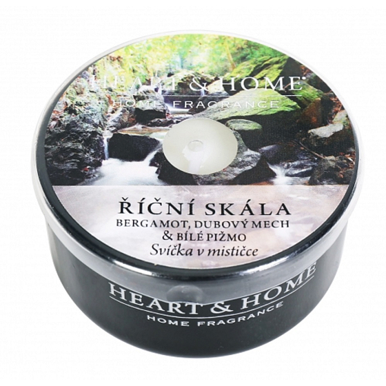 Heart & Home Říční skála Sojová vonná svíčka v mističce hoří až 12 hodin 36 g