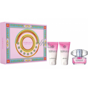 Versace Bright Crystal toaletní voda pro ženy 50 ml + tělové mléko 50 ml + sprchový gel 50 ml, dárková sada