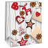 Ditipo Dárková papírová taška 18 x 10 x 22,7 cm decor dřevo různé ozdoby C