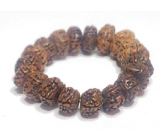 Rudraksha Bodhi Nerpálský náramek elastický z přírodního semene, kulička 1 cm / 20 cm