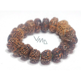 Rudraksha Bodhi Nerpálský náramek elastický z přírodního semene, kulička 1 cm / 20 cm