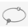 Charm Sterlingové stříbro 925 Děrované hudební noty, korálek na náramek symbol
