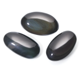 Obsidian černý mýdlo přírodní kámen cca 8 x 6 cm 1 kus