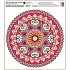 Okenní fólie bez lepidla Červeno-růžová mandala 30 x 33,5 cm