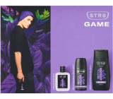 Str8 Game voda po holení 50 ml + deodorant sprej 150 ml + sprchový gel 250 ml, kosmetická sada pro muže
