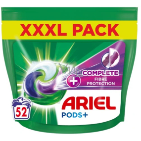 Ariel Pods+ Complete Care Fiber Protection gelové kapsle pro barevné prádlo 52 kusů