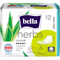 Bella Herbs Aloe Vera dámské vložky, 12 ks
